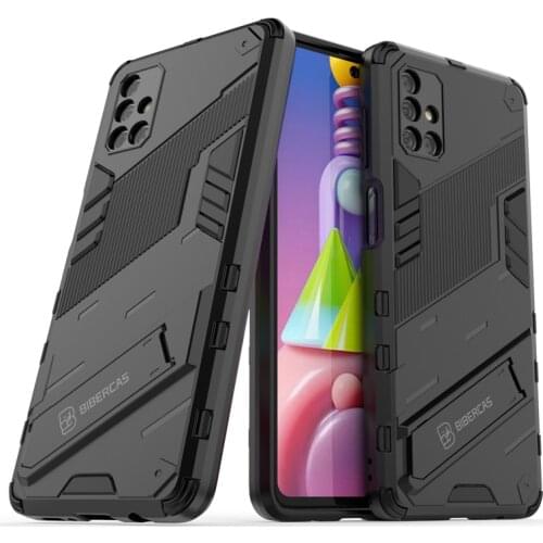 Phone Holder Case For Samsung Galaxy M51 Case Bumper Anti-knock Hard Armor Full Cover For Samsung M51 Case For Samsung M51 6.7"