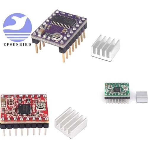 3D Printer Parts StepStick A4988 DRV8825 Stepper Motor Driver With Heat sink Carrier Reprap RAMPS 1.4 1.5 1.6 MKS GEN V1.4 board