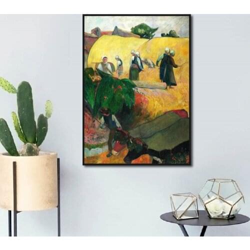 Farm Work Landscape Canvas Painting Abstract Wall Art Watercolor Picture Poster Print Craft for Living Room Corridor Decoration