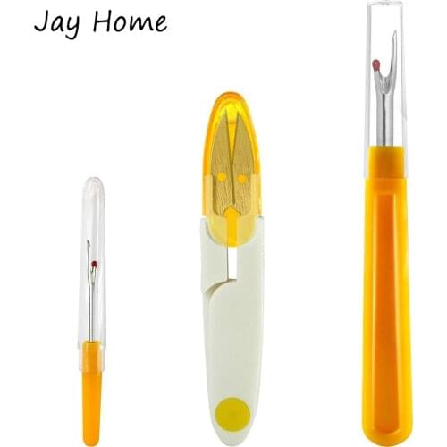 2Pcs Seam Ripper and Thread Cutter Scissors Kit Sharp Sewing Seam Thread Remover Stitch Unpicker for Needlework DIY Sewing Tools