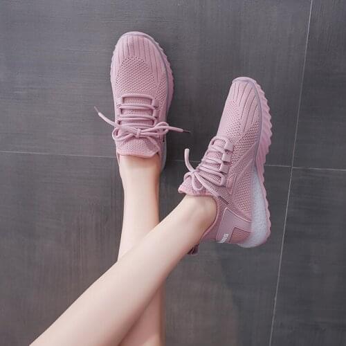 Womens Sneakers Fashion Breathable Walking Flat Shoes Mesh White Black Pink Casual Shoes Summer Womens Shoes Tenis De Mujer