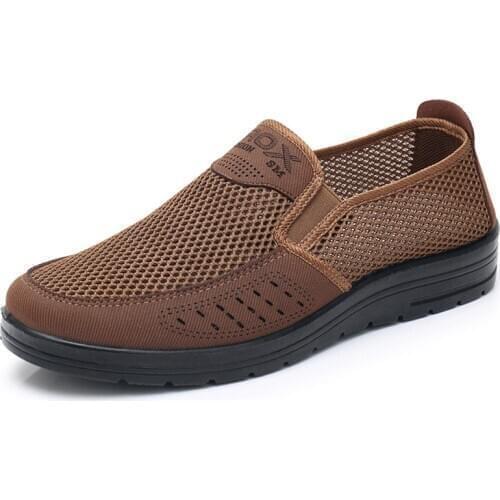 Mazefeng Men Casual Shoes, Men Summer Style Mesh Flats for Men Loafer Creepers Casual High-End Shoes Very Comfortable Dad Shoes