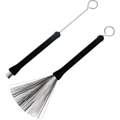 1PC metal drum stick drum brush, special drum brush for drum set, retractable steel wire drum brush