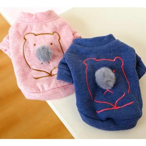 Cute Winter Dog Jacket Hoodie Cat Outfit Puppy Garment Schnauzer Dress XS York Teddy Coat Woman Warm Clothes For Pets Pomeranian