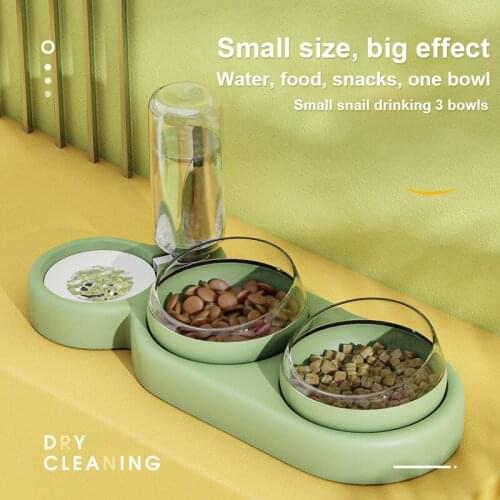 Pet Cat Bowl Cat And Dog Feeder Bowl Double Bowl Kitten Automatic Waterer Puppy Feeding Waterer Pet Supplies