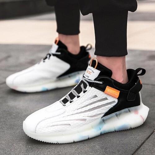 Large Size Outdoor Rubber Sole Sport Shoes Men Sneakers Man Sports Sneakers Boy Running Shoes Men White Athletic Jogging D-809