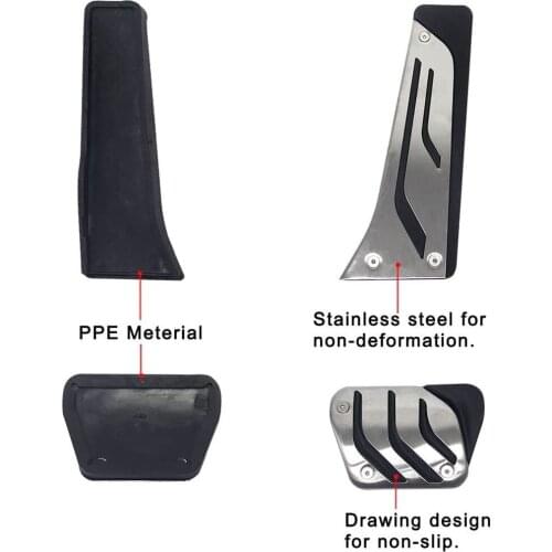 No Drill Anti-slip AT Fuel Gas Brake Pedal Cover For BMW 1 3 5 7 Series X3 X5 Z4