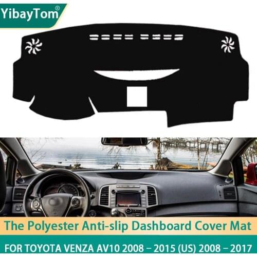 Anti-slip Polyester Anti-UV Car Dashboard Covers Mat Shade Cushion Pad Carpets For Toyota Venza AV10 2008-2015 USA Version