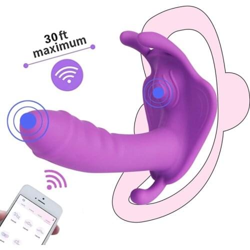 Wearable Panties Dildo Vibrators APP Remote Control Invisible Women G Spot Clitoris Stimulator Vagina Massage Adult Sex Toys