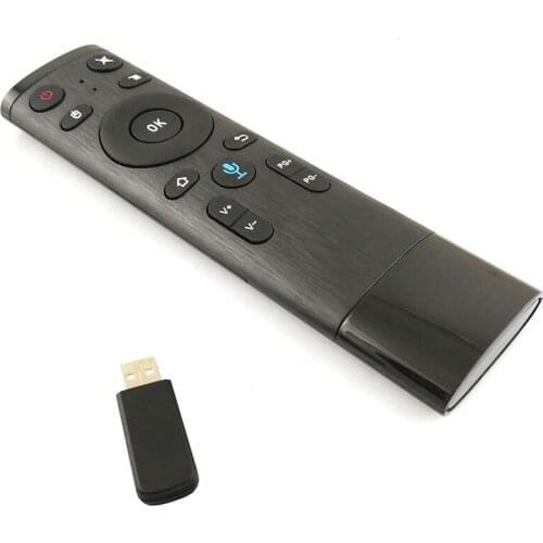 New Air Mouse Mini Keyboard Voice Remote Control Wireless Keyboard & IR Learning Air Mouse Remote with USB Receiver Black