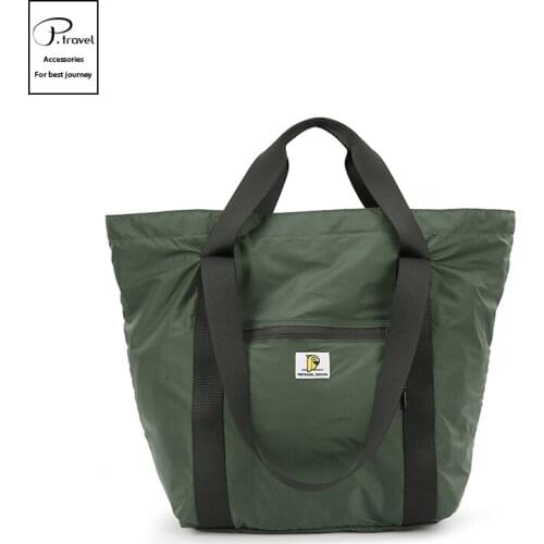 P.Travel New Large-Capacity Luggage Bag, Foldable Nylon Waterproof Sports Gym Bag, Large Hand Luggage Bag Can be Customized