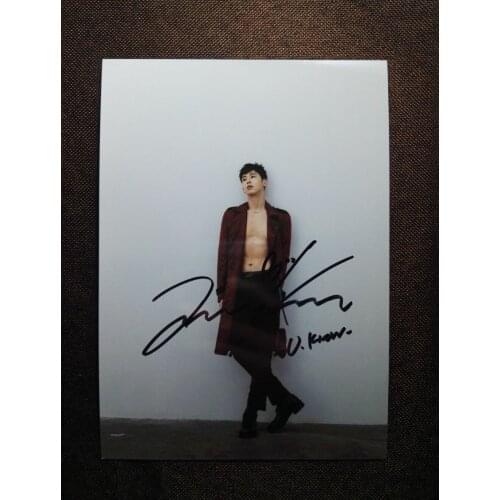 Signed TVXQ Jung Yunho U-KNOW autographed photo 5*7 K-POP free shipping 112018D