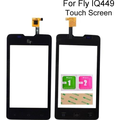 TouchGlass 4.5'' For Fly IQ449 449 Touch Screen Digitizer Panel Front Glass Lens Sensor Replacement Parts