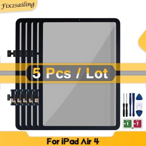 5 Pcs/Lot Touch For iPad 10.9 Air 4 4th Gen 2020 A2324 A2325 A2072 A2316 Outer Glass Panel Digitizer Sensor Replacement
