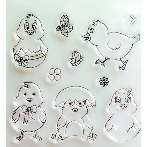 YLCS298 Chick Silicone Clear Stamps For Scrapbooking DIY Album Paper Cards Making Decoration Embossing Folder Craft Rubber Stamp