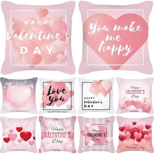 Nordic Pink Valentines Day Love Warm Confession Cushion Cover Pillow Case Pillow Case Back Cushion Cover Home Decoration