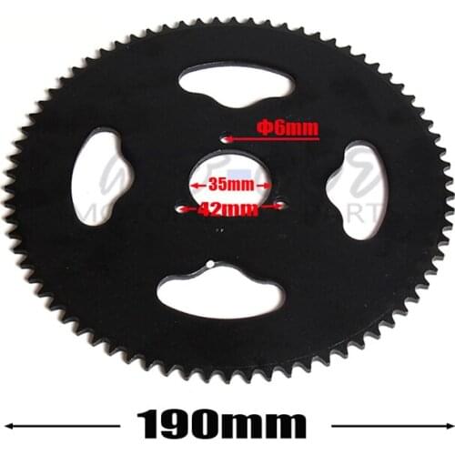 T8F 74T Tooth 35MM Rear Sprocket For 2 stroke Mini Moto ATV Quad Dirt Pit Pocket Bike Chopper 47CC 49CC
