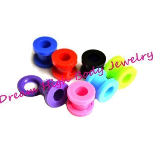 Neon Flesh Tunnel UV Acrylic EAR PLUGS 8Colors in stock 2-12mm Wholesale Body Piercing Jewelry Fancy Ear Expander Taper stretche