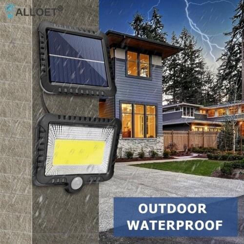 IP65 Solar Street Lights Motion Sensor Night Lighting Waterproof 120LED COB Practical Lamp for Outdoor Roads Wall Decoration