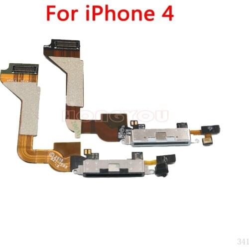 USB Charging Dock Charge Socket Port Jack Plug Connector Flex Cable For iPhone 4 4S