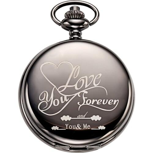 BOLYTE Vintage Black Mechanical Pocket Watch Sculpture Design Hand Winding Steampunk Cool Pendant Pocket Chain Clock Collectible