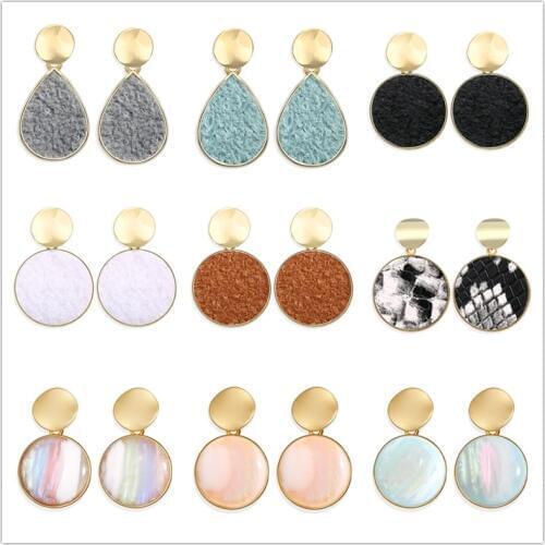 Vintage Non Pierced Clip On Earrings 2019 Geometric Shell Earrings For Women Girls BOHO Earrings Brincos Fashion Jewelry