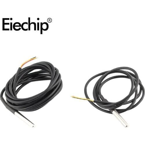 High quality DS18B20 Temperature Sensors Digital Sensor Waterproof Cable Stainless Steel Probe Terminal Adapter For Arduino