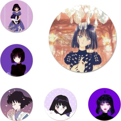 Sailor saturn Tomoe Hotaru Icons Pins Badge Decoration Brooches Metal Badges For Backpack Decoration 58mm
