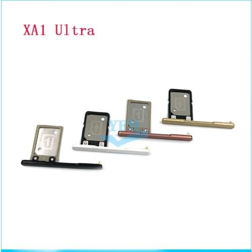 10pcs For Sony Xperia XA2 Plus XA2P XA1 Ultra XA1U G322 H4233 H321 SIM Card Holder Reader Sim Tray Slot With Cover