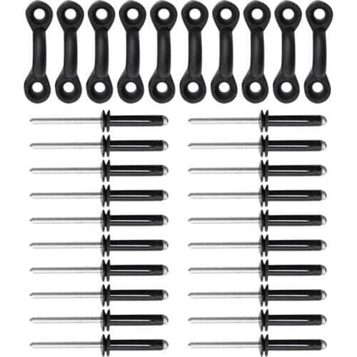 10pcs Kayak Nylon Bungee Deck Loops Tie Down Kayak Pad Eye with Rivets Kayak Canoe Accessories
