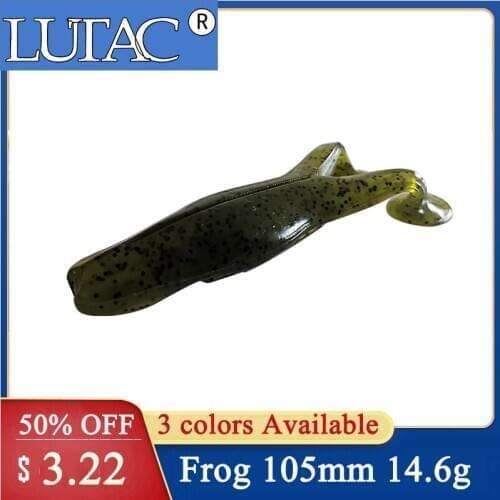 3 Pcs/bag LUTAC 105mm 14.6g Wobblers Lifelike Frog soft fishing gear crankbaits Silicone Artificial lure Fishing Tackle
