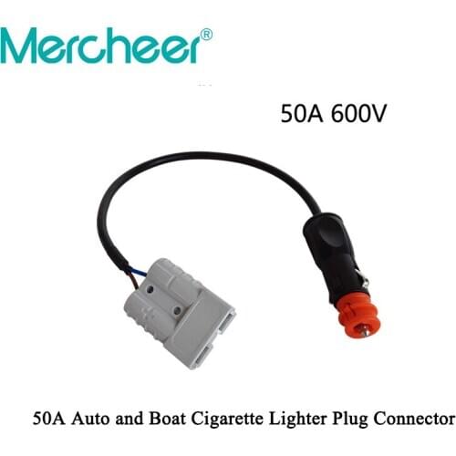30CM 50A Auto and Boat Cigarette Lighter Plug Socket Connector