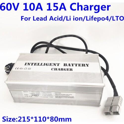60V adjustable charger 5A to 10A 4A to 8A charging for Lithium battery 16S 67.2V 17S 71.4V Li ion 20S 73V Lifepo4
