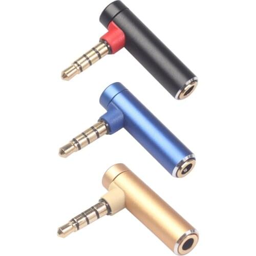 90Degree L-shape 3.5mm Male To Female Audio Converter Adapter Earphone Jack able Connector for Tablet Phone PC