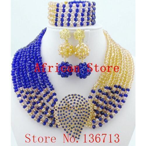 African Beads Jewelry Sets Collar Wedding Necklace Earrings Bracelet Fine Rings For Women Vintage Party Accessories L211