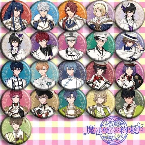 Anime Mahoutsukai No Yakusoku Oz Arthur Cain Riquet Cosplay Badge Cartoon Garniture Bedges For Backpack Bags Brooch Pin Toy Gift