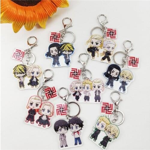 Anime Tokyo Avengers Sano Manjiro Acrylic Keychain Key Chain Accessories Cute Hanagaki Budo Children Gift