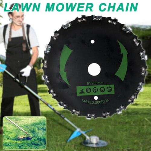 9inch 14/20-Teeth Lawn Mower Head Chain Saw Cutting Bush Grass Disc Wheel Blade Lawn Mower Head Chain Saw Cutting Bush Grass Dis