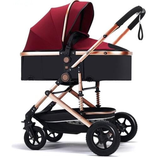 Luxury Baby Stroller 2 in 1 New 2021 Portable High Landscape Stroller Infant Trolley Travel Baby Carriage Free Shipping