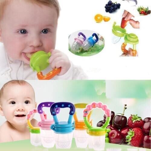 Baby Nipple Feeder Silicone Pacifier Fruits Infant Feeding Supplies Soother Nipples New Baby Food Pacifier Clips Soother Holder