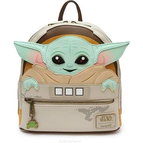 Disney 3D Baby YODA PU Backpack Travel Bag Boys Girls Star Wars Children Schoolbag Daily Mochilas For Birthday Gifts For Women