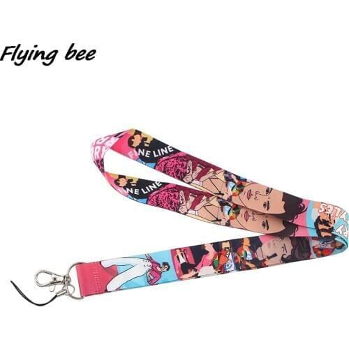 Flyingbee Famous Singer Neck Strap Lanyards ID Badge Card Holder Keychain Phone Gym Strap Webbing Necklace Gift X1401