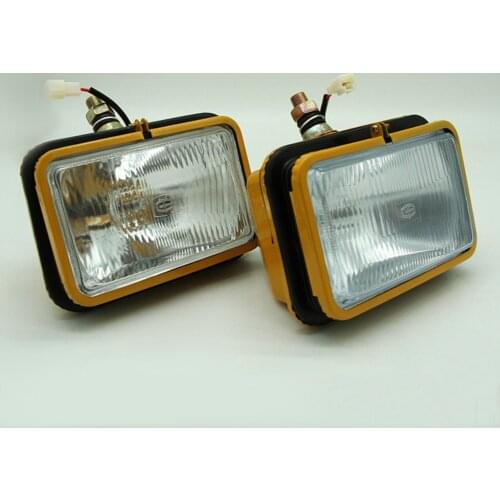 Excavator lights Engineering machinery lights Forklift headlights Excavator loader H3 iron shell square lights