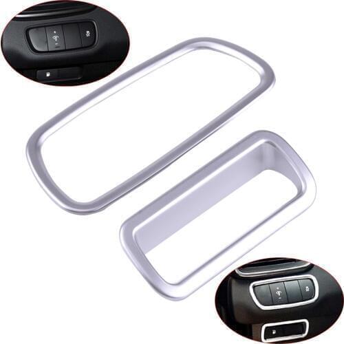 Beler 2pcs/set Chrome Plated Interior Center Console Control Switch Cover Trim Fit for Kia Sorento UM 2016 2017 2018 2019
