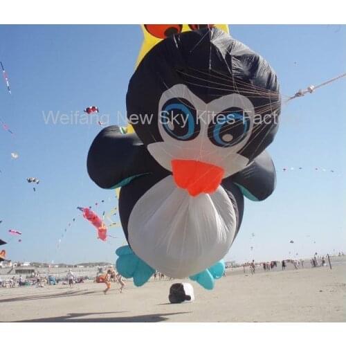 Brinquedos duck pipas voadoras ar livre soft kite adulto penguin bird kite koinobori koi fish fun factory wind vane rainbow toy