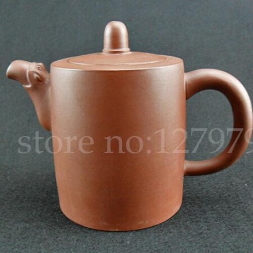 Yixing purple clay teapot the straight cylinder leading the kettle dragon style puer tea pot about 280ml Onsale