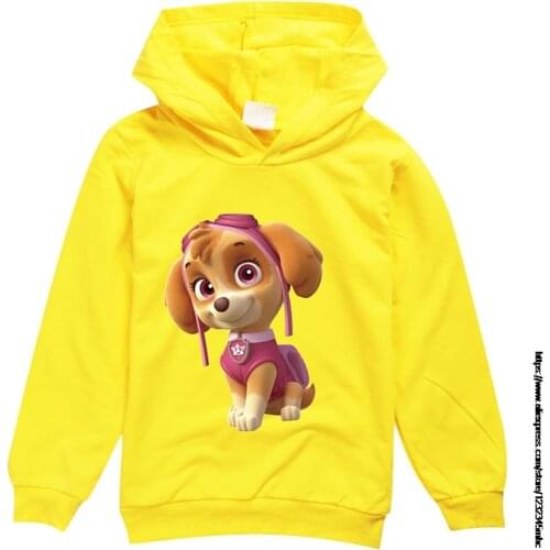 PAW PATROL Classic Hooded Sweater Shirt 2021 Newest Spring Autumn Anime Childrens Long Sleeve Popular Hooded Tops