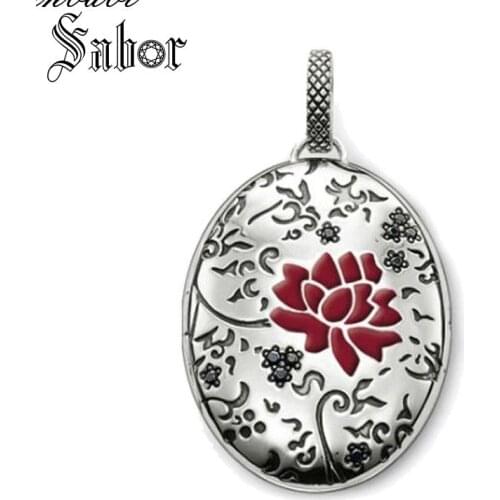 Pendants Red Rose Flower silver color For Women Gift Coinbabi Fashion Jewelry Fit Necklace thomas