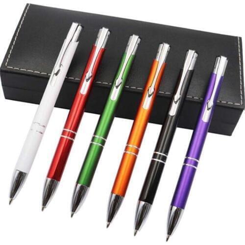 Wholesale 50PCS/Set Metal Ballpoint Pen Press Type Ballpoint Pens With Aluminum Materials