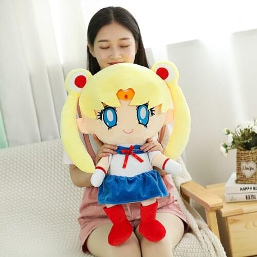 Kawaii Sailor Moon Plush Toy Anime Chibiusa Goddess Doll Peluche Stuffed Children Birthday Baby Gifts Home Bedroom Decoration